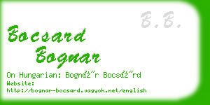 bocsard bognar business card